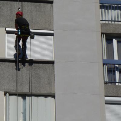 Travaux en hauteur sur façade